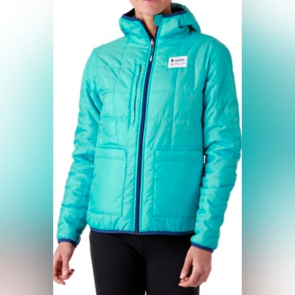 Cotopaxi Teca Calido Hooded Puffer Reversible Jacket Medium in Green/Teal/Aqua - Picture 4 of 16